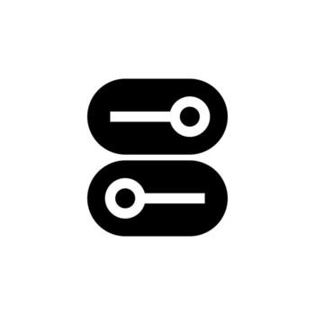 Solid Switch Icon Black Glyph for Mobile App and Web UI UX vector