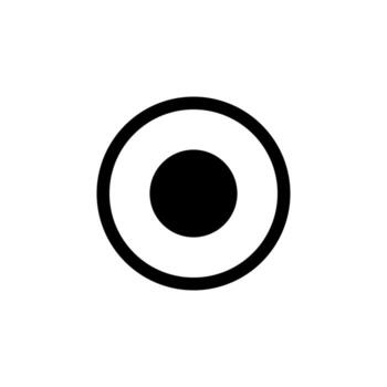 Solid Radio Button Icon Black Glyph for Mobile App and Web UI UX vector