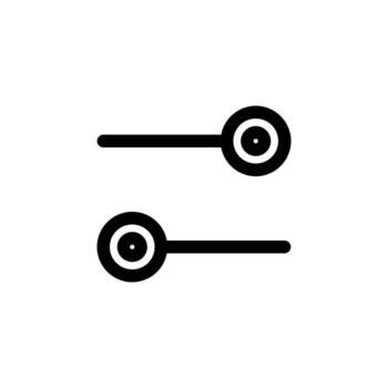Minimal Line Switch Icon Black Outline for Settings and Controls vector