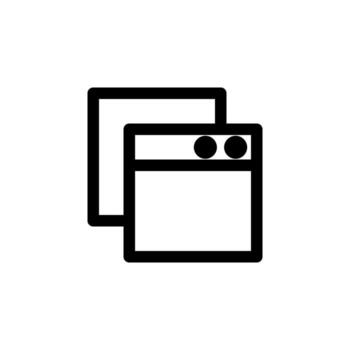 limpiar línea lengüeta Delgado glifo para panel, interfaz, y contenido vector