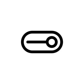 Elegant Line Toggle On Outline Icon for UX, Features, and Options vector