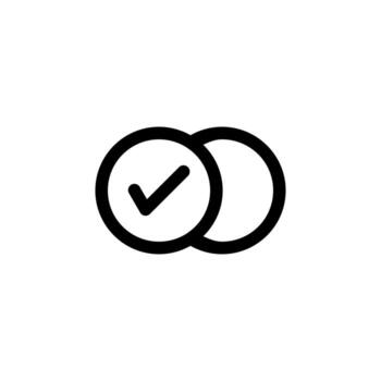 Simple Line Checkbox Icon for Modern UI, UX, and Digital Control vector