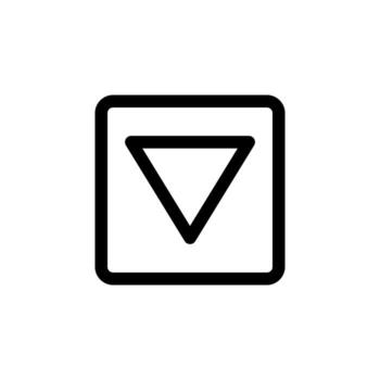 Clean Line Dropdown Thin Glyph for Options, Forms, and Controls vector