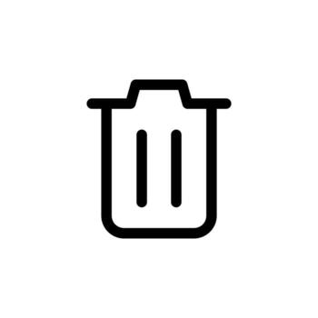 Clean Line Delete Thin Glyph Icon for Digital Workflow and Content Management vector