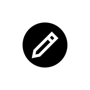Simple Solid Edit Black Icon for Annotation, Note, and Digital Design vector