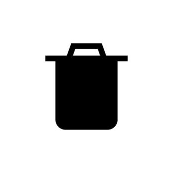 Modern Solid Delete Glyph Icon for Digital Workflow and Content Management vector