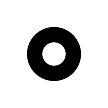 Clean Solid Radio Button Icon Minimal Black for Interface and Menu vector