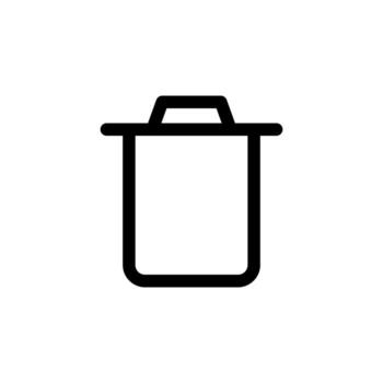 Simple Line Delete Black Thin Icon for Modern UI and App Design vector