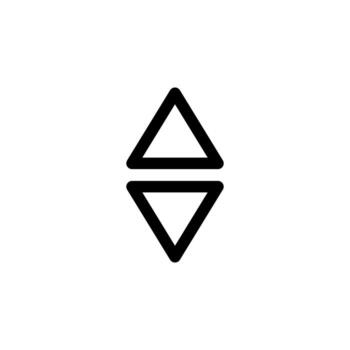 Minimal Line Dropdown Icon Black Outline for Menu and Navigation vector