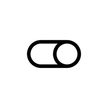 Line Toggle On Icon Thin Outline for Mobile, App, and Web UI vector
