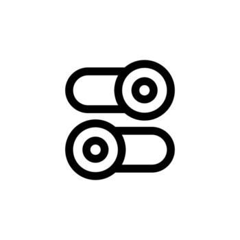 Clean Line Switch Thin Glyph for Dashboard, Options, and Features vector