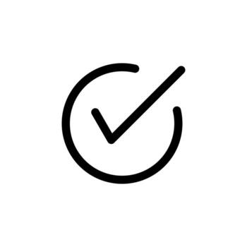 Elegant Line Checkbox Icon for Option, Confirm, and Checklist Use vector
