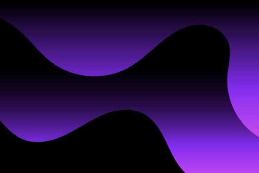 Vibrant abstract composition featuring flowing purple and violet gradient waves on a dark, modern backdrop for digital design vector
