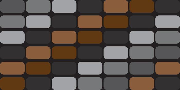 redondeado rectangular forma modelo en gris, marrón y negro vector