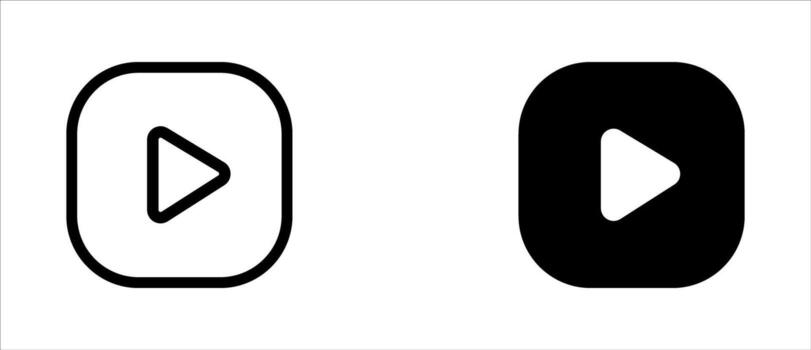 jugar botón icono en de moda plano estilo aislado en gris antecedentes. jugar símbolo para tu web sitio diseño, logo, aplicación, ui ilustración, eps10. vector