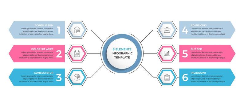 Infographic template with 4 options or steps with place for icons and text vector