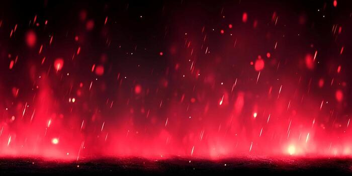 Dynamic red bokeh lights and streaking particles create an energetic abstract backdrop photo