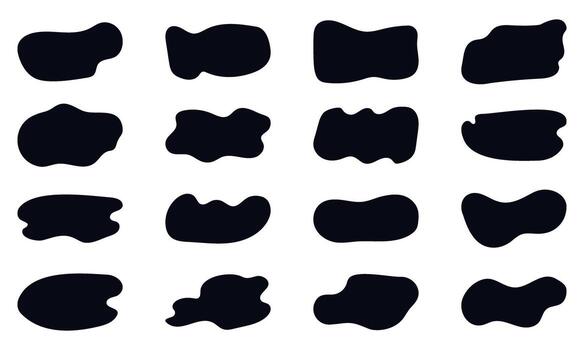 resumen orgánico gota formas colocar. creativo diseño elementos recopilación. aislado ilustración vector