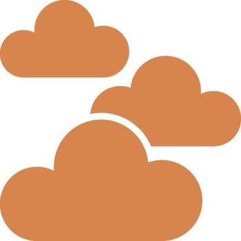 nubes - sólido icono vector