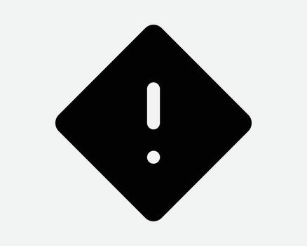 Exclamation Point Square Diamond Icon Alert Attention Dangerous Notice Warning Warn Beware Danger Symbol Safety Hazard Error Sign vector