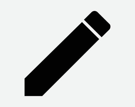 Pencil Edit Icon Pen Editor Sign Document Symbol Signature Writing Instrument Stationary Shape Office School Draw Drawing Editing Modify vector