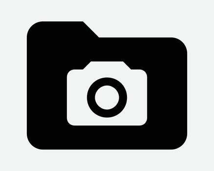 Camera Computer Folder Icon Photo File Portfolio Photography Archive Photograph Image Digital Gallery Save Document Album vector