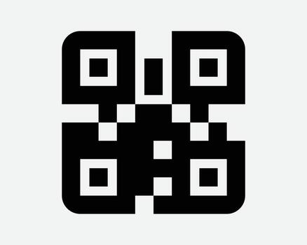 qr código icono exploración diagrama escáner pago transferir móvil tecnología compras menú márketing negro píxel forma firmar símbolo vector