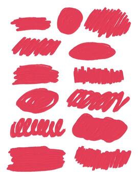 carbón negrita zigzag líneas y garabatos cepillo dibujado arañazos, garabatos, negrita varios formas vector