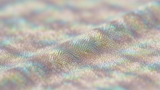 A close up of a fabric with a pattern of multicolored dots photo