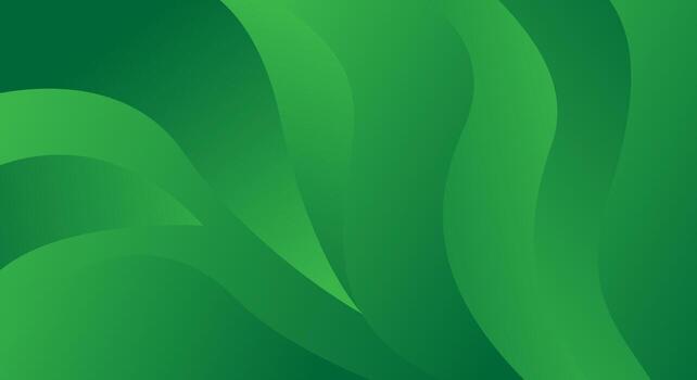 Green gradient wavy dynamic flow background vector