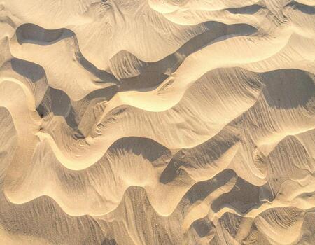 Sand dunes in the desert photo