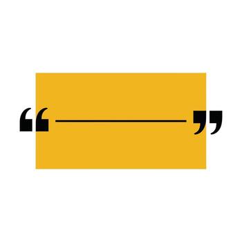 Abstract graphic design featuring quotation marks and horizontal line on orange panel vector