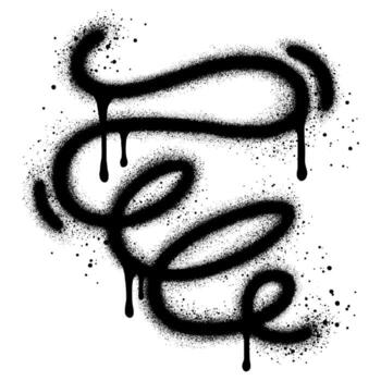 Graffiti swirls, curls and scrolls. Dirty curved and twisted lines. Chaotic ink brush scribbles decorative. vector
