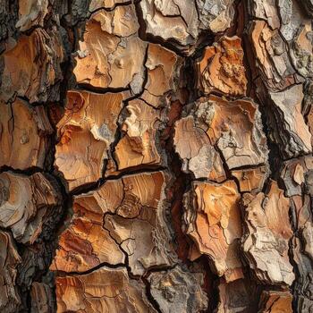 Close-up view of cracked tree bark photo