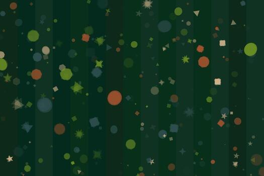 geométrico formas modelo en verde a rayas fondo, resumen Arte antecedentes diseño vector