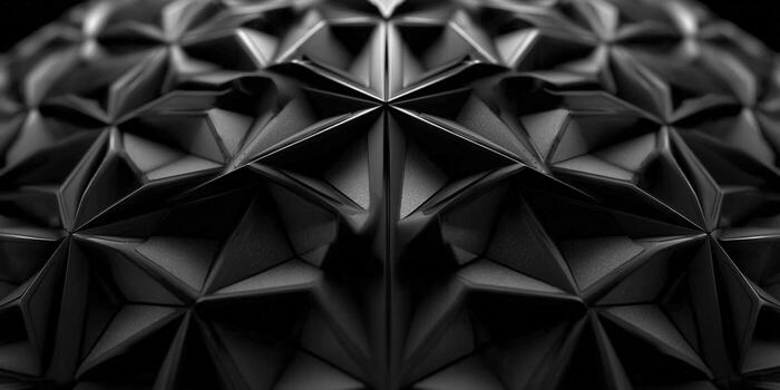 Intricate geometric design with repeating patterns and complex textures in grayscale. photo