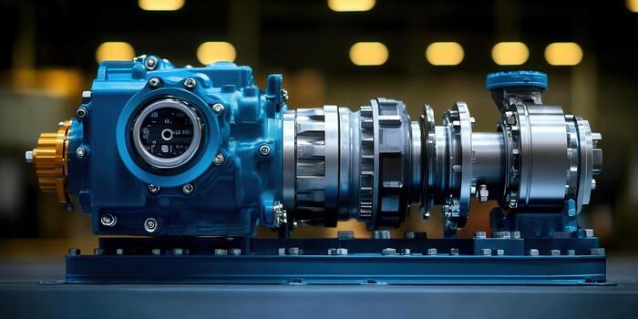A detailed look at a complex industrial machine's inner workings, highlighting precision engineering. photo