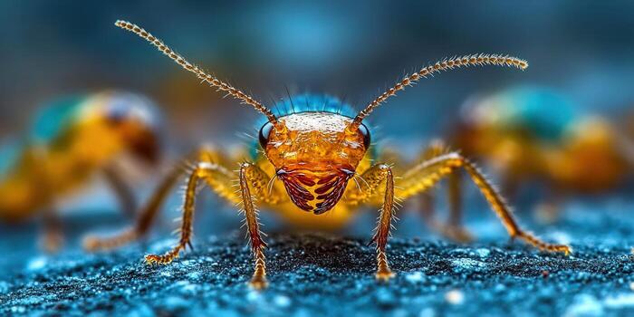 Intricate details of an ant are captured in this stunning macro photograph. photo