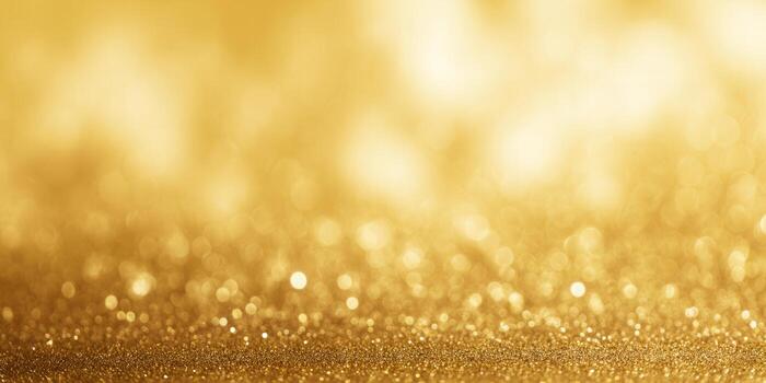 Abstract golden background with bokeh, perfect for festive and celebratory designs. photo