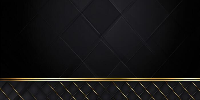 A sophisticated black and gold geometric background with a touch of elegance. photo