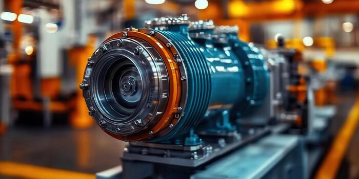 This image showcases a powerful industrial machine, likely used for heavy-duty manufacturing processes. photo