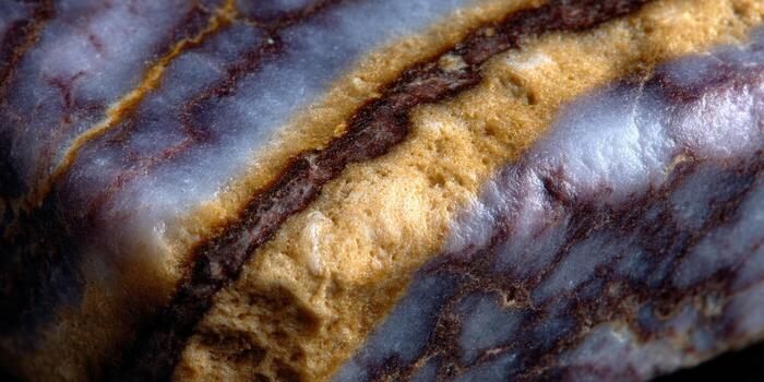 Intricate rock patterns and colors create an eye-catching, natural abstract composition. photo