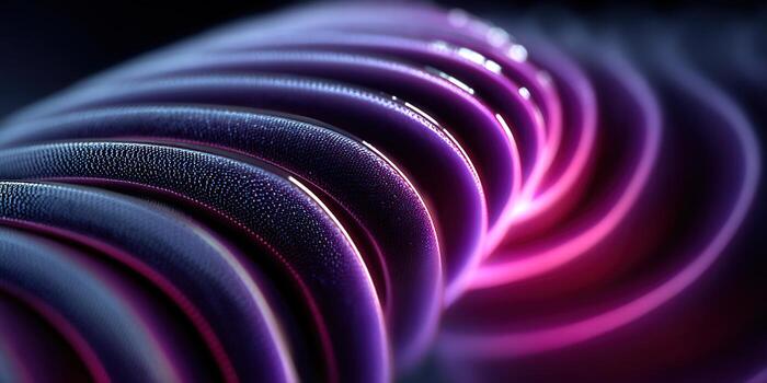A mesmerizing abstract design features swirling curves with a gradient of purple and pink hues. photo