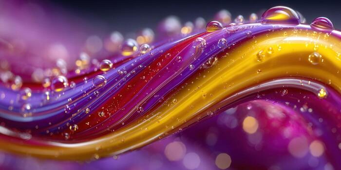 vistoso resumen vaso Arte con agua gotas, creando un maravilloso visual mostrar. foto