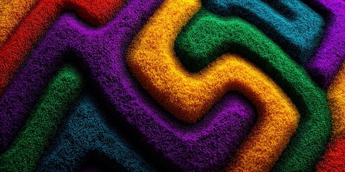 Vibrant abstract design with a mix of colors, creating a dynamic textured pattern. photo