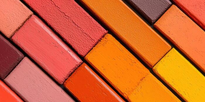 Vibrant array of pastels arranged diagonally, providing a rich display of colors and textures. photo