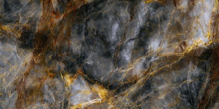 Dark marble texture with gold veins, a luxurious and elegant background. photo