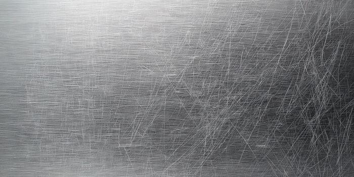 Detailed view of a scratched metal surface, perfect for backgrounds and textures. photo