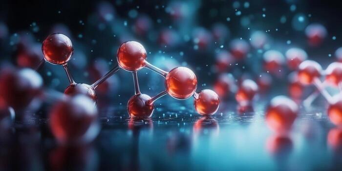 A captivating macro shot of a molecular structure, showcasing scientific innovation and research. photo