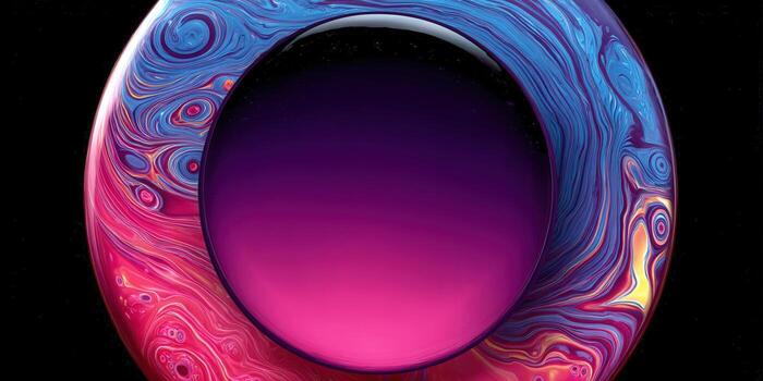 A mesmerizing abstract image of a colorful orb with a captivating gradient effect. photo